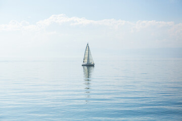 Sailing boat on Lake Geneva