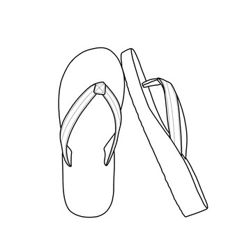 black and white flip flops clip art preview