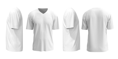 Blank T-Shirt Mockup Set – Front, Side, and Back View for Apparel Design