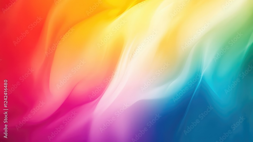 Poster vibrant and colorful abstract gradient background with flowing soft silk texture perfect for creativ