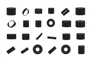 High-Quality Black Industrial Tape Rolls - Versatile Manufacturing Supplies