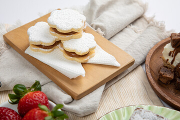 Little sugar powdered alfajores peruvian argentinian sweet food desserts gourmet