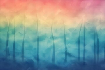 Dreamlike Vision of a Surreal Abstract Forest in Colorful Oil Painting Style