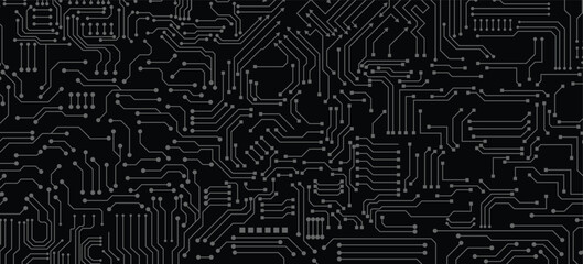 circuit board lanes abstract communication technology vector background illustration on white
