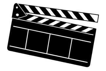Fototapeta premium movie clapperboard silhouette