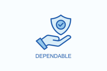 Dependable Icon Or Logo Isolated Illustration
