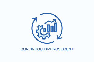 Continuous Improvement Icon Or Logo Isolated Illustration
