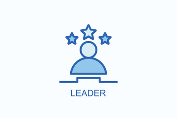 Leader Icon Or Logo Isolated Illustration