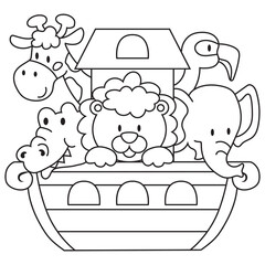 Cute ark vector cartoon illustration