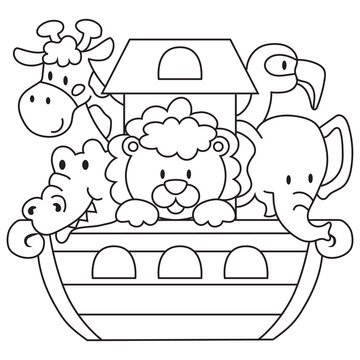 Cute ark vector cartoon illustration