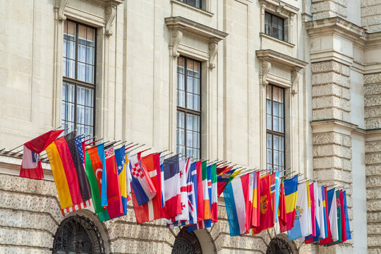 World flags. Permanent Court of Arbitration - Vienna Office.