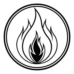 fire icon with white background