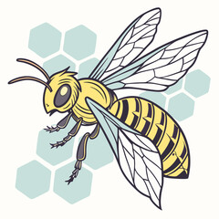 pretty 3D rendering bee clipart