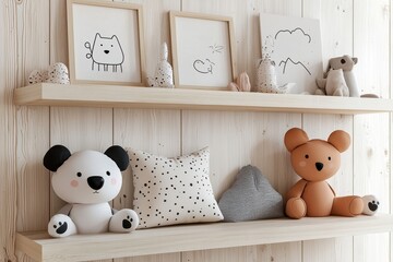 Creative wall decoration ideas for children's spaces.
