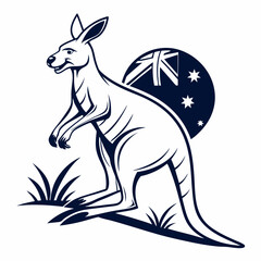 kangaroo icon with white background