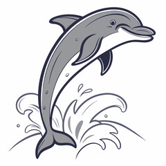 dolphin icon with white background