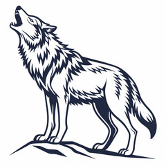 wolf icon with white background