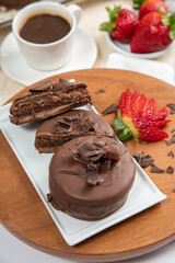 Chocolate alfajores stuffed biscuits argentinian peruvian sweet dessert food