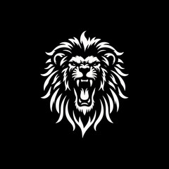 Obraz premium Angry lion head, mascot lion logo design