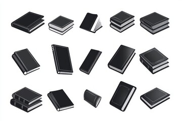 Elegant Black Books Collection - A Timeless Graphic Design