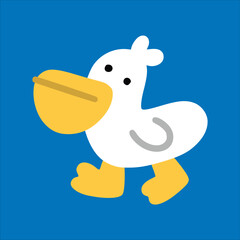 Pelican with children style