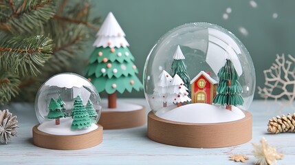  3D Snow Globe Templates and Designs for Creative Holiday and Winter Projects
