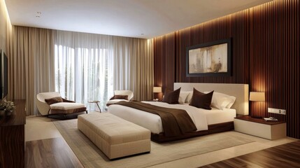 Fototapeta premium Discover stylish themes and colors for your ideal bedroom design.