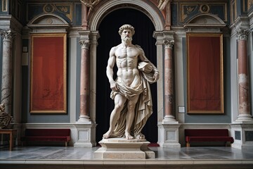Iconic Masterpiece of Renaissance Sculpture in Florence's Historic Gallery