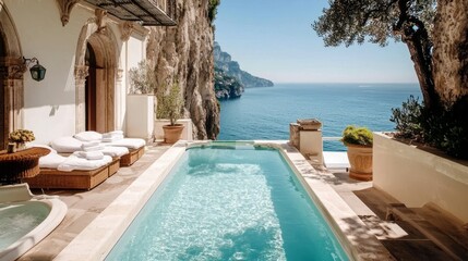 Experience the beauty of the Amalfi Coast from a lavish cliffside retreat. 