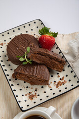 Chocolate alfajores stuffed biscuits argentinian peruvian sweet dessert food