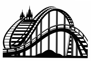 rollercoaster  silhouette