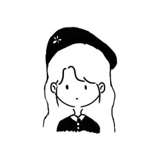 “Charming Simplicity in Illustration: A collection of three unique styles capturing the essence of minimalist art with subtle details. Each portrait showcases a playful yet elegant character design