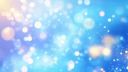 Obraz premium Wide blue abstract background with gradient light effects, creating an elegant and spacious design concept