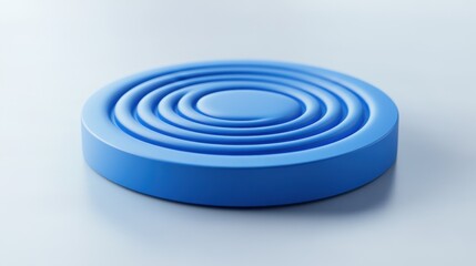 Precision Target Icon for Goal Setting and Market Achievement in 3D Blue on White Background