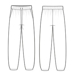 sweat pants mockup template clothing vector design