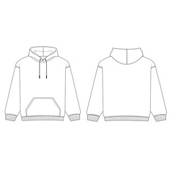 running hoodie jacket mockup template clothing vector design