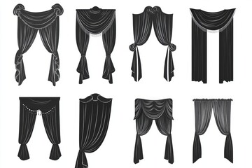 Sophisticated Curtain Silhouettes: A Timeless Collection of Interior Design Elements