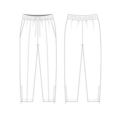 sweat pants mockup template clothing vector design