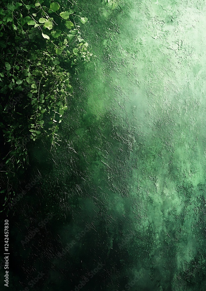 Poster enjoy the softness and irregularity of green freeform background with soft noise and grainy texture,