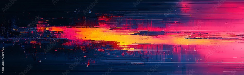 Poster experience the disruption of a test screen glitch texture, perfect for projects that embrace digital