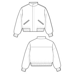 vintage bomber jacket mockup template clothing vector design