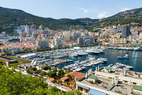 Pleasure craft and yachts moored at Monaco.