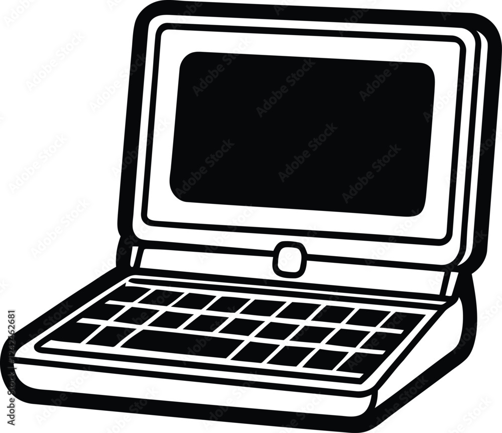 Poster modern computer or laptop screen icon vector illustration, 3d computer or laptop screen icon, 3d com