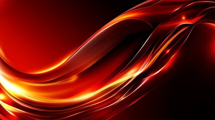 Obraz premium Abstract Red and Orange Wave Design