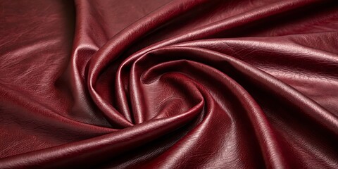 Fototapeta premium A red piece of leather is curled up