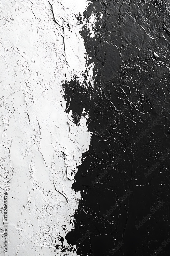 Poster experience the simplicity and intrigue of white and black noise textures, offering a stark contrast 