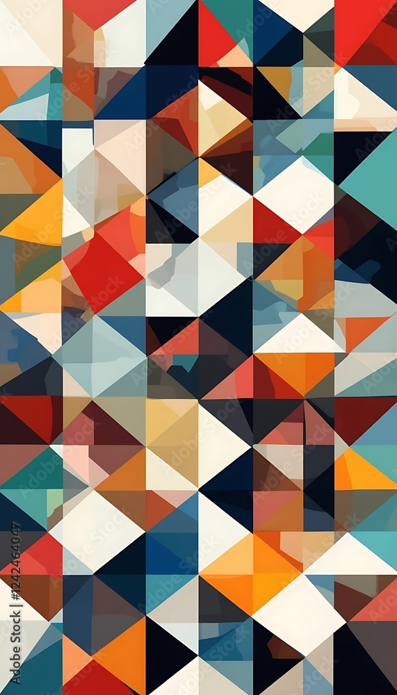Poster abstract geometric triangular pattern design