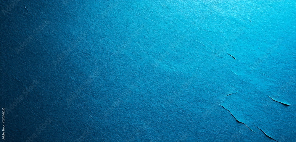 Aufkleber explore a little mottled bright blue turquoise paper, plain and solid for creating minimal object ba