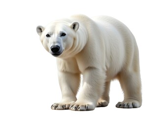 Fototapeta premium Majestic Polar Bear: A Serene Portrait in White