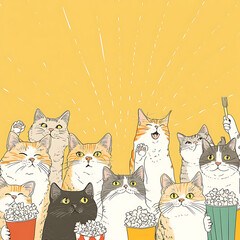 pet cat in illustrator drawing